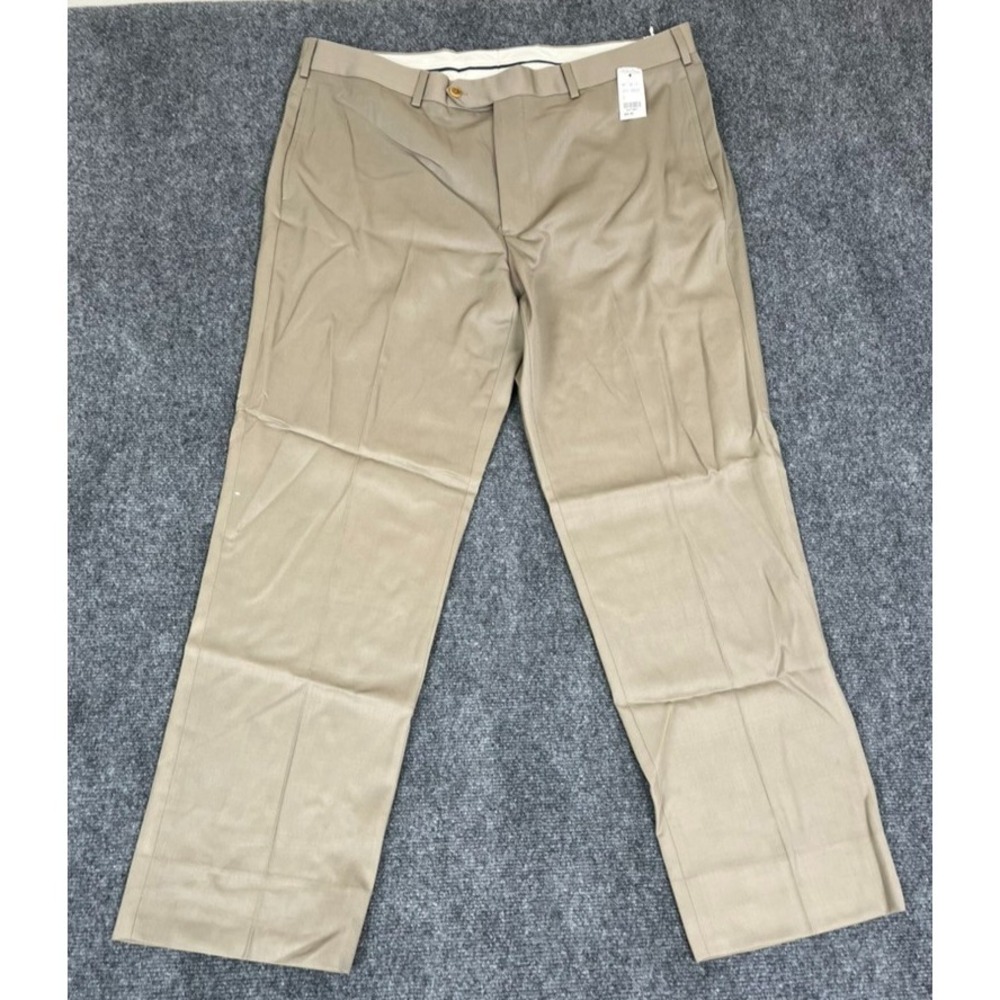 NWT Brooks Brothers Madison Dress Pants Khaki 100 % Wool Color Size 40X30 Flaw